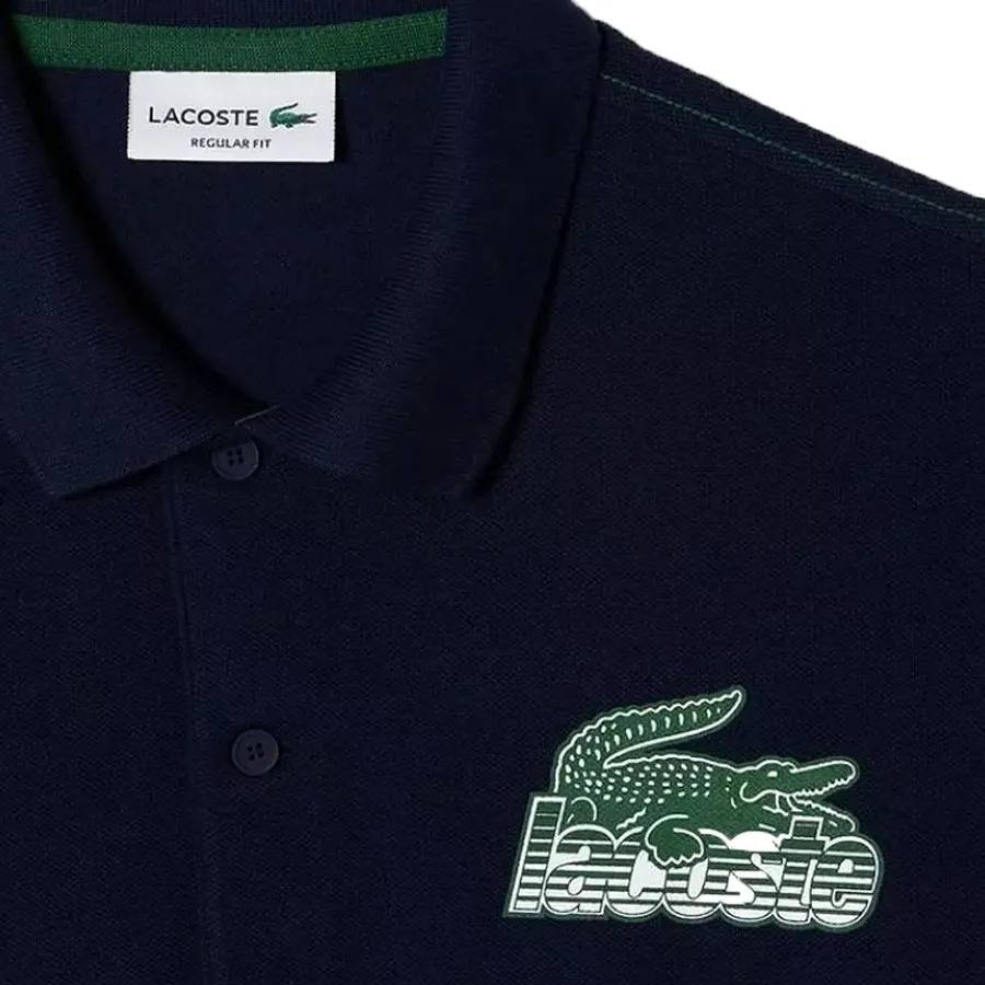 Imagen 5 de 6 de Remera Lacoste Chemise Col Bord-MARINO