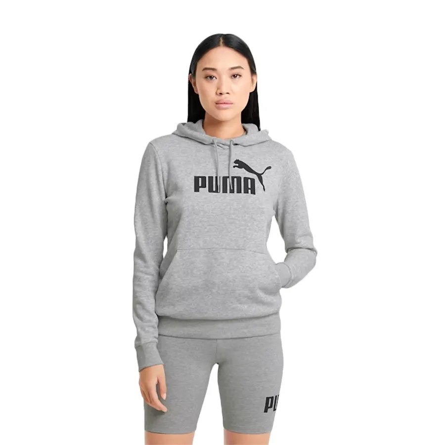 Imagen 2 de 4 de Buzo Puma Essentials Logo-GRIS/NEGRO