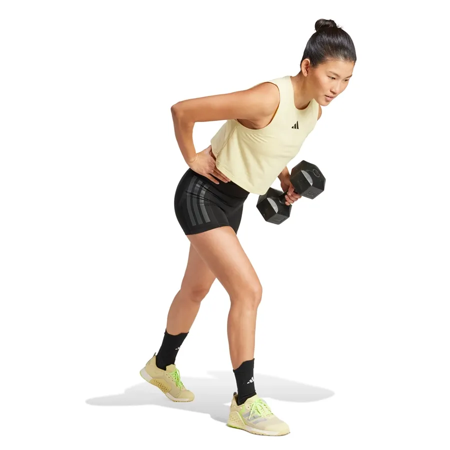 Imagen 4 de 5 de Musculosa adidas Boxy Tank 3s-AMARILLO