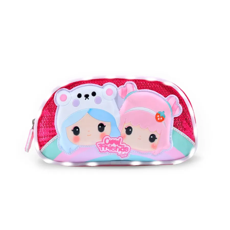 Imagen 0 de 2 de Cartuchera C/Led Friends Footy-FUCSIA/ROSA