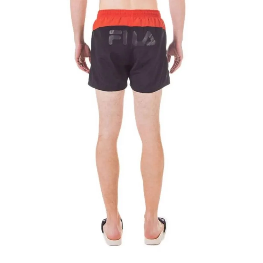 Imagen 2 de 3 de Shorts Fila Beach Sport-NEGRO/NARANJA