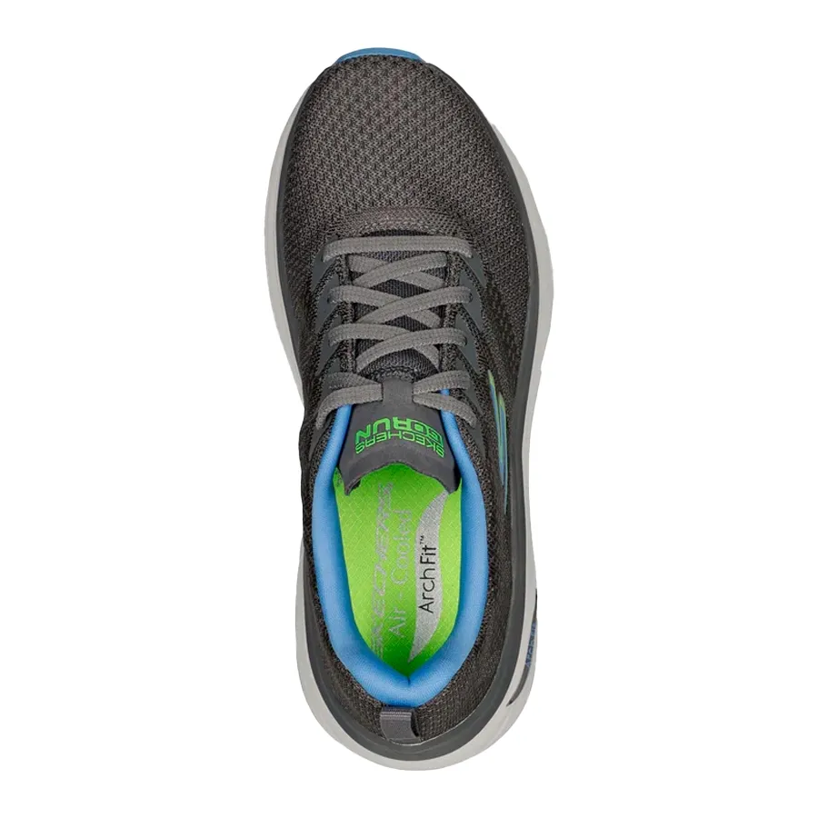 Imagen 2 de 4 de Zapatillas Skechers Max Cushioning Arch Fit-GRIS/CELESTE/VERDE FLUOR