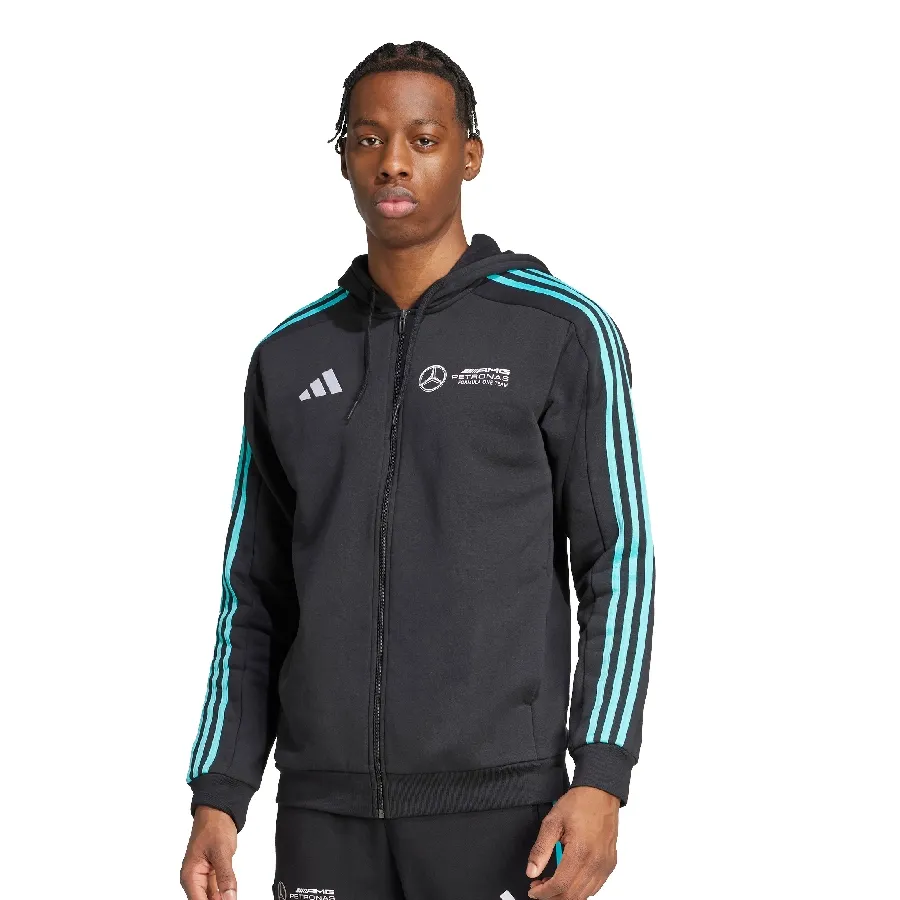 Imagen 0 de 5 de Campera adidas Mercedes - AMg Petronas Formula Uno-NEGRO/TURQUESA