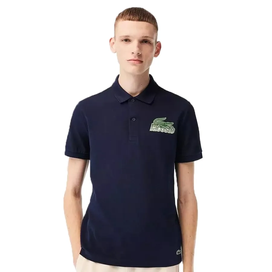 Imagen 1 de 6 de Remera Lacoste Chemise Col Bord-MARINO