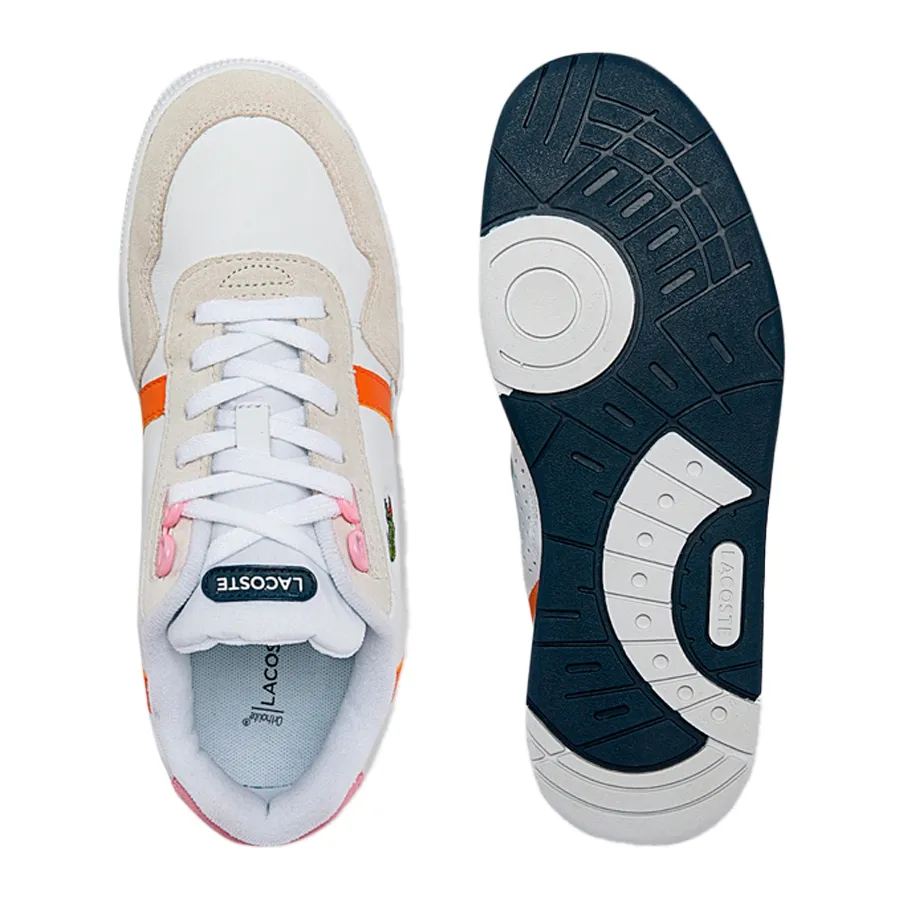 Imagen 3 de 4 de Zapatillas Lacoste T-Clip 0922 Sfa-BLANCO/NARANJA/ROSA