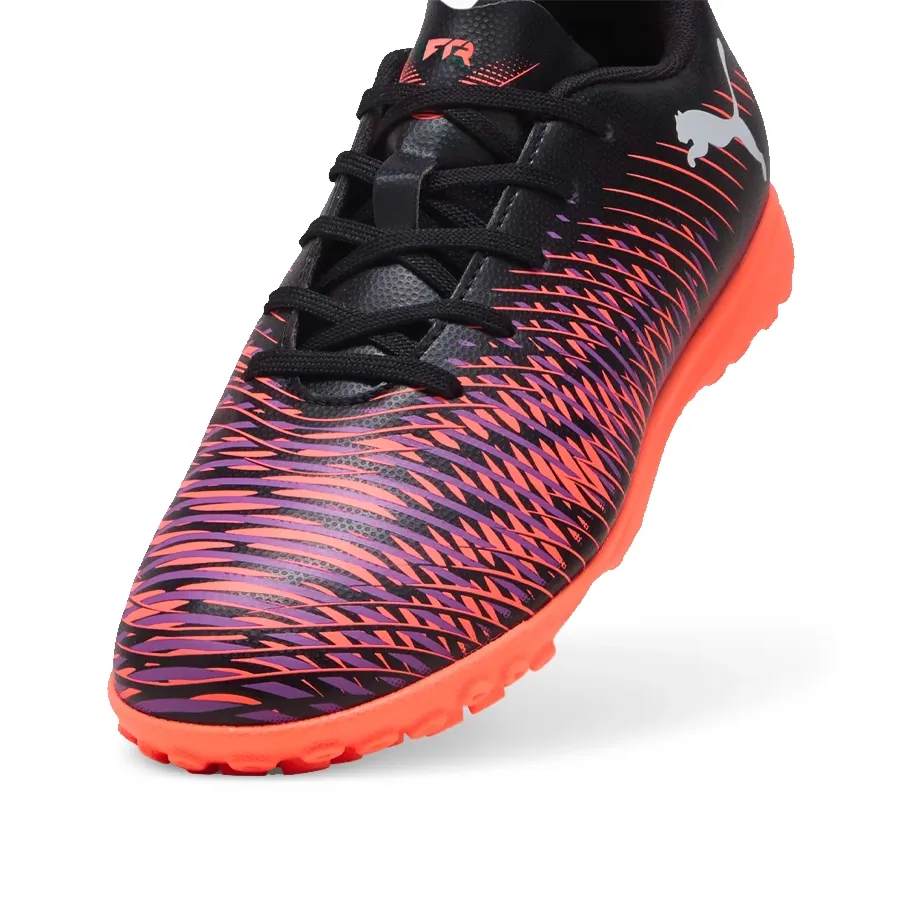 Imagen 1 de 6 de Botines Puma Future 8 play Tt Jr-NEGRO/VIOLETA/NARANJA