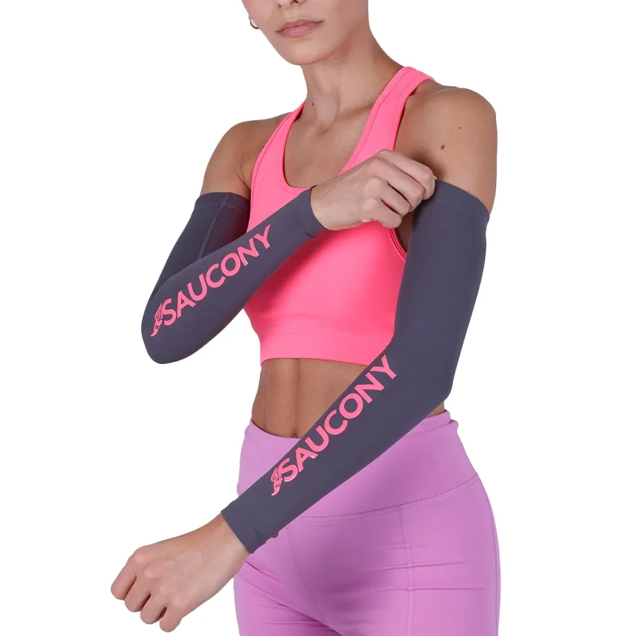 Imagen 2 de 4 de Mangas Saucony Fortify-GRIS/ROSA FLUOR