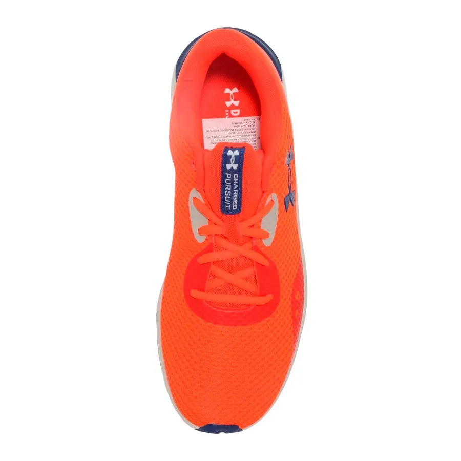 Imagen 2 de 6 de Zapatillas Under Armour Charged Pursuit 3-NARANJA FLUOR/AZUL/BLANCO