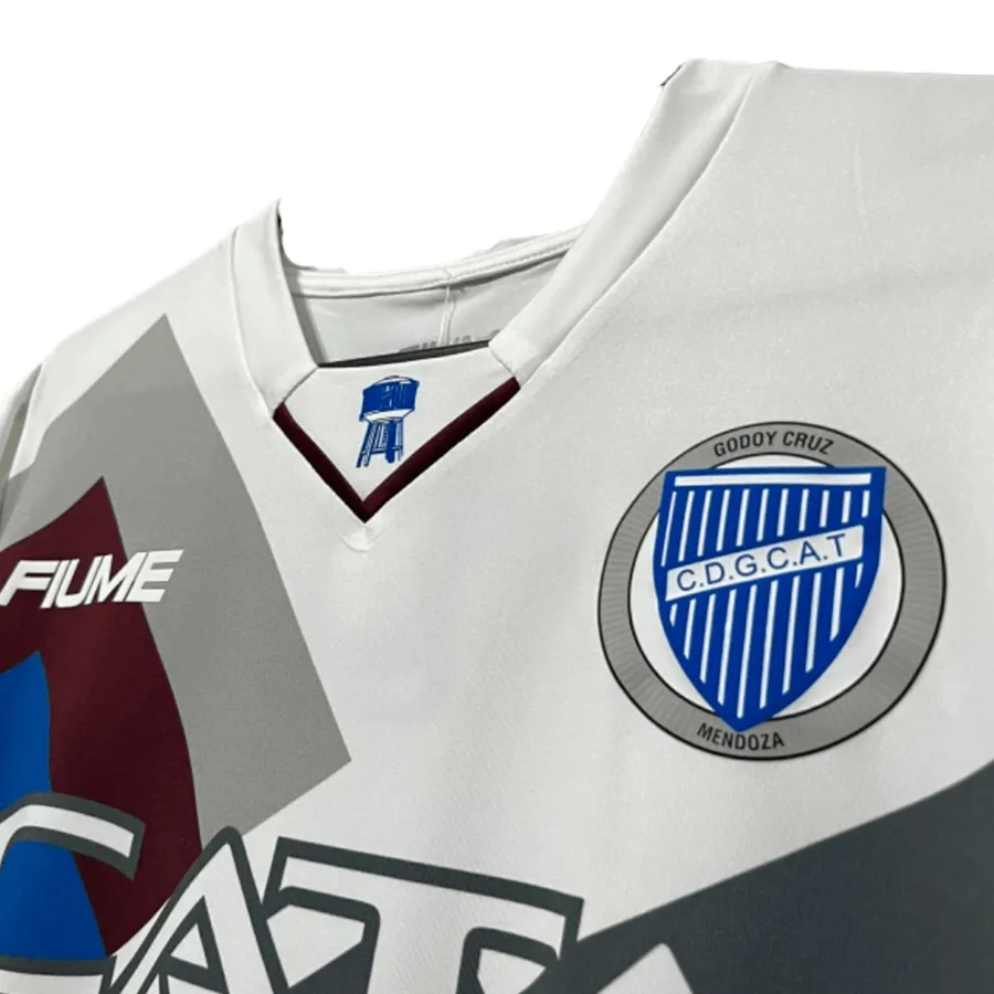 Imagen 3 de 5 de Camiseta Fiume Sport Alternativa Godoy Cruz 25-BLANCO/AZUL/VIOLETA