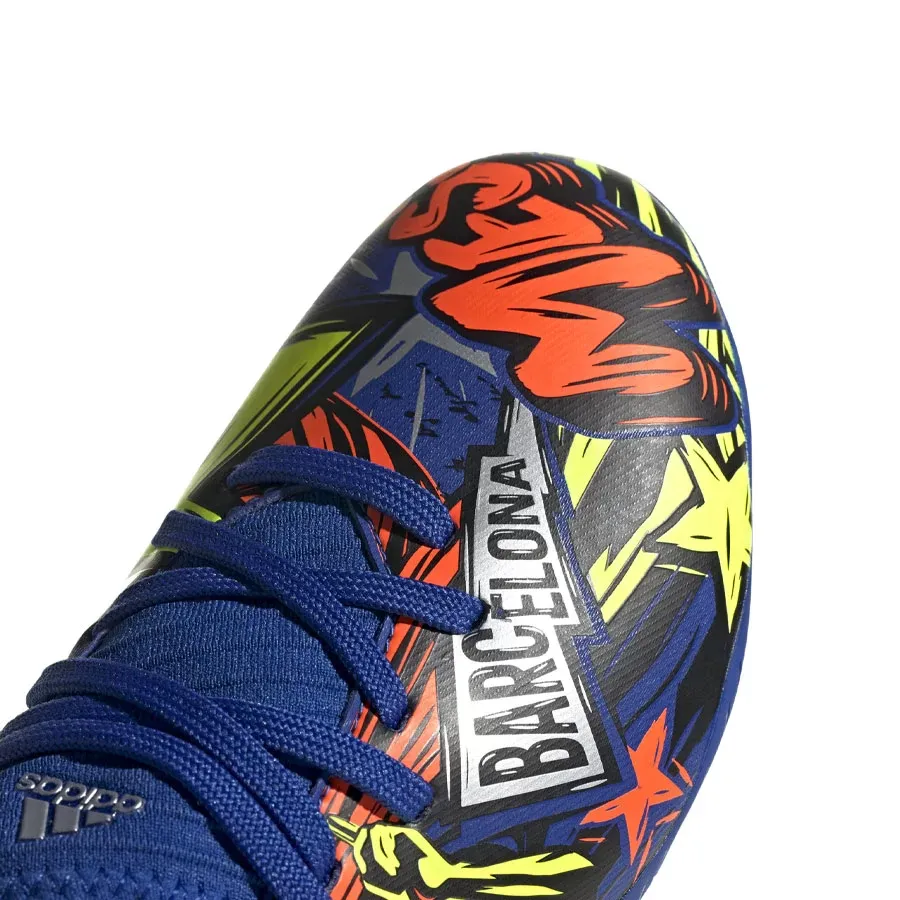 Imagen 6 de 7 de Botines adidas Nemeziz Messi 19.3 Terreno Firme-AZUL/NARANJA/AMARILLO