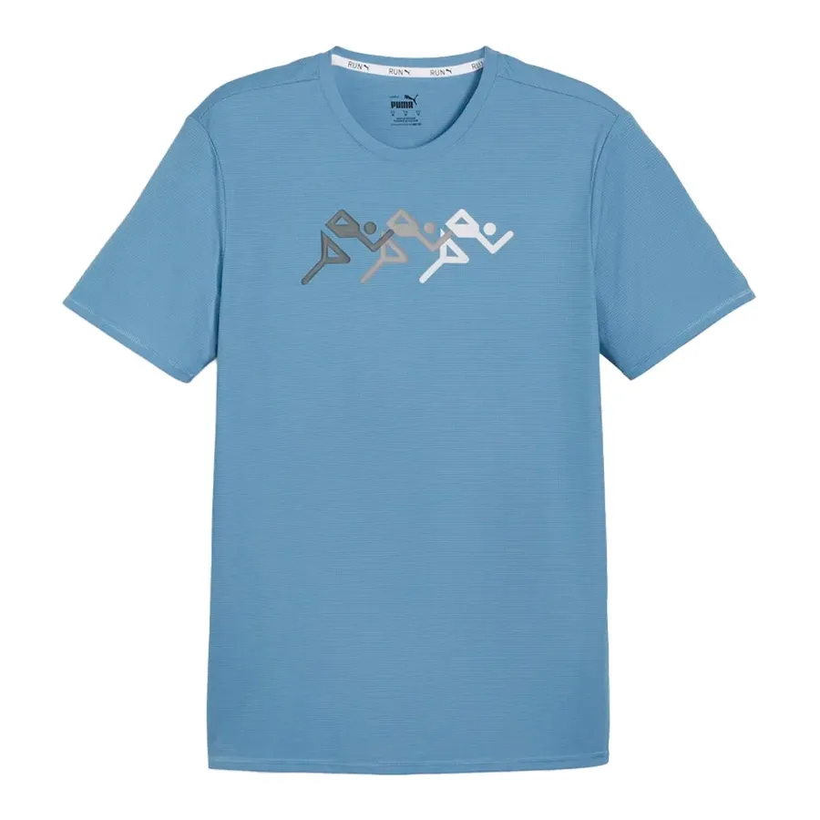 Imagen 0 de 2 de Remera Puma Run Favorite-CELESTE/BLANCO/NEGRO