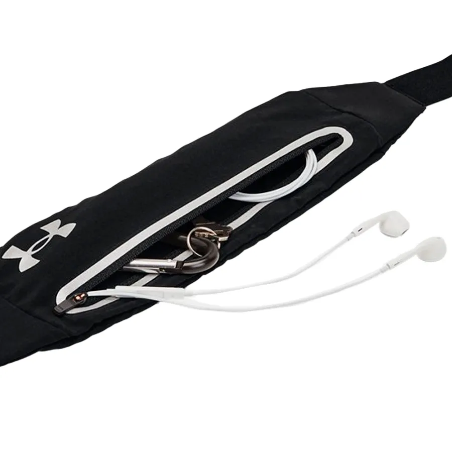 Imagen 1 de 7 de Riñonera Under Armour Speedpocket Run-NEGRO/VERDE FLUOR