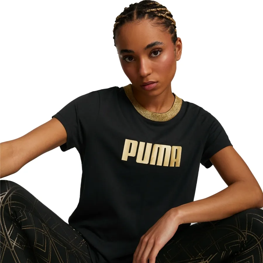 Imagen 2 de 4 de Remera Puma Deco Glam-NEGRO/DORADO