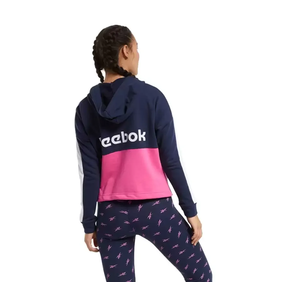 Imagen 1 de 5 de Campera Reebok Te Linear Ft F-MARINO/FUCSIA