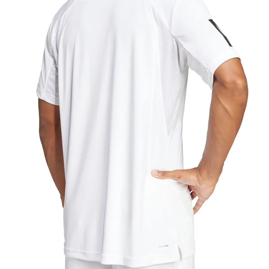 Imagen 3 de 6 de Remera adidas Club Tennis 3 Tiras-BLANCO/NEGRO