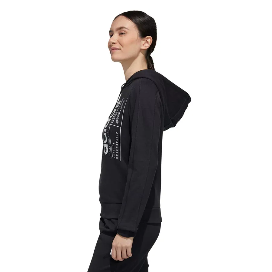 Imagen 1 de 4 de Buzo Con Capucha adidas Brilliant Basics-NEGRO/BLANCO