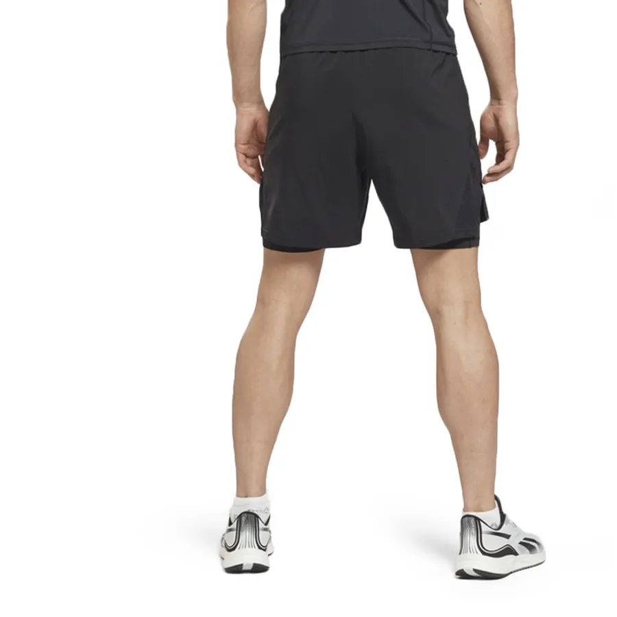 Imagen 1 de 5 de Shorts Reebok Running 2 in 1-NEGRO