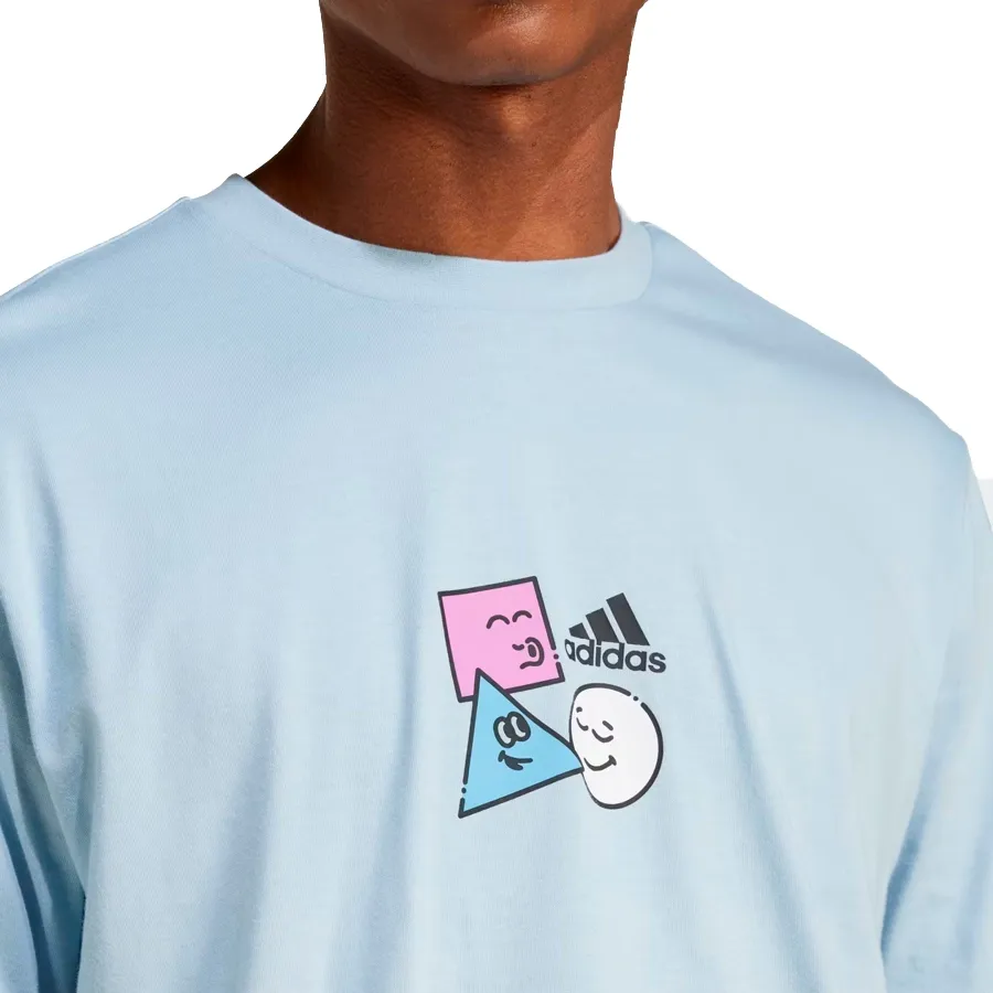 Imagen 3 de 5 de Remera adidas Positivity Shapes Estampada-CELESTE