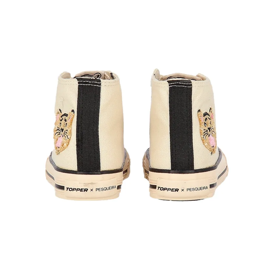 Imagen 4 de 7 de Zapatillas Topper Rail Hi Kids X Pesqueira-CRUDO/NEGRO