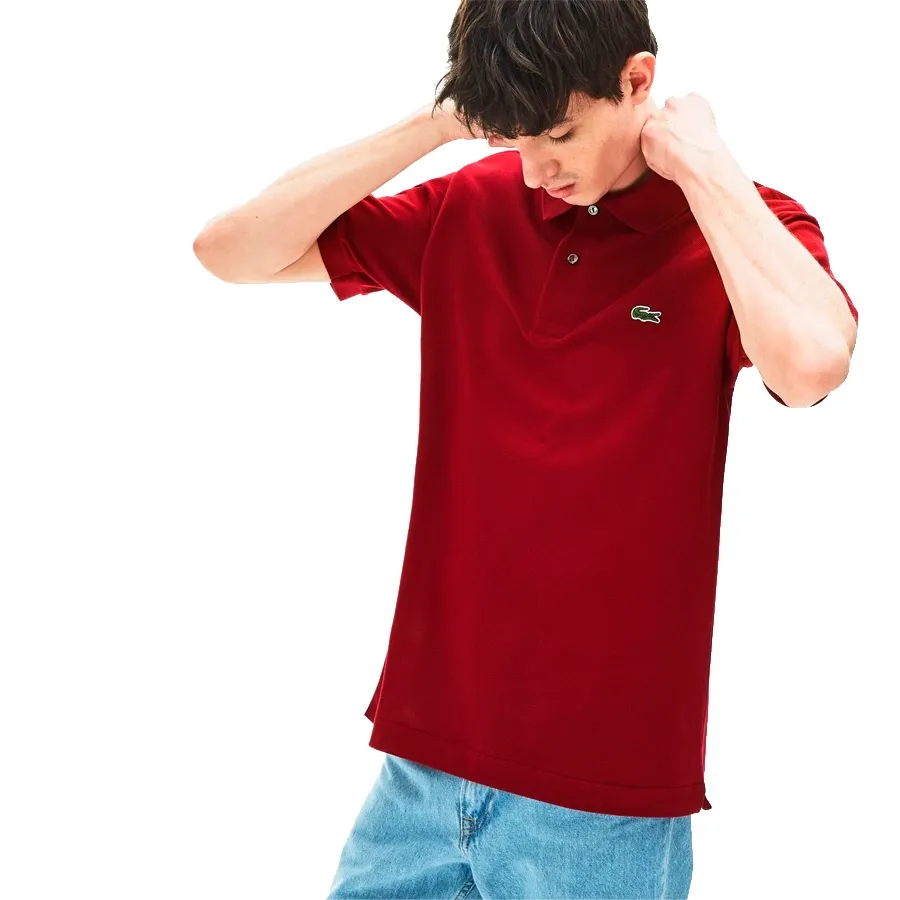 Imagen 1 de 5 de Remera Lacoste Chemise Col Bord-BORDO