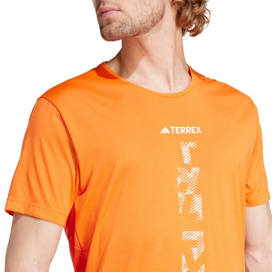 Imagen 4 de 7 de Remera adidas Trail Running Terrex Agravic-NARANJA/BLANCO
