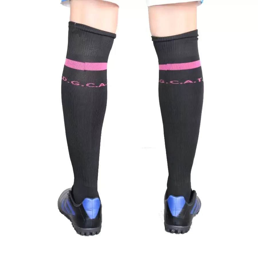 Imagen 1 de 2 de Medias Fiume Sport Arquero Oficial Godoy Cruz-NEGRO/FUCSIA