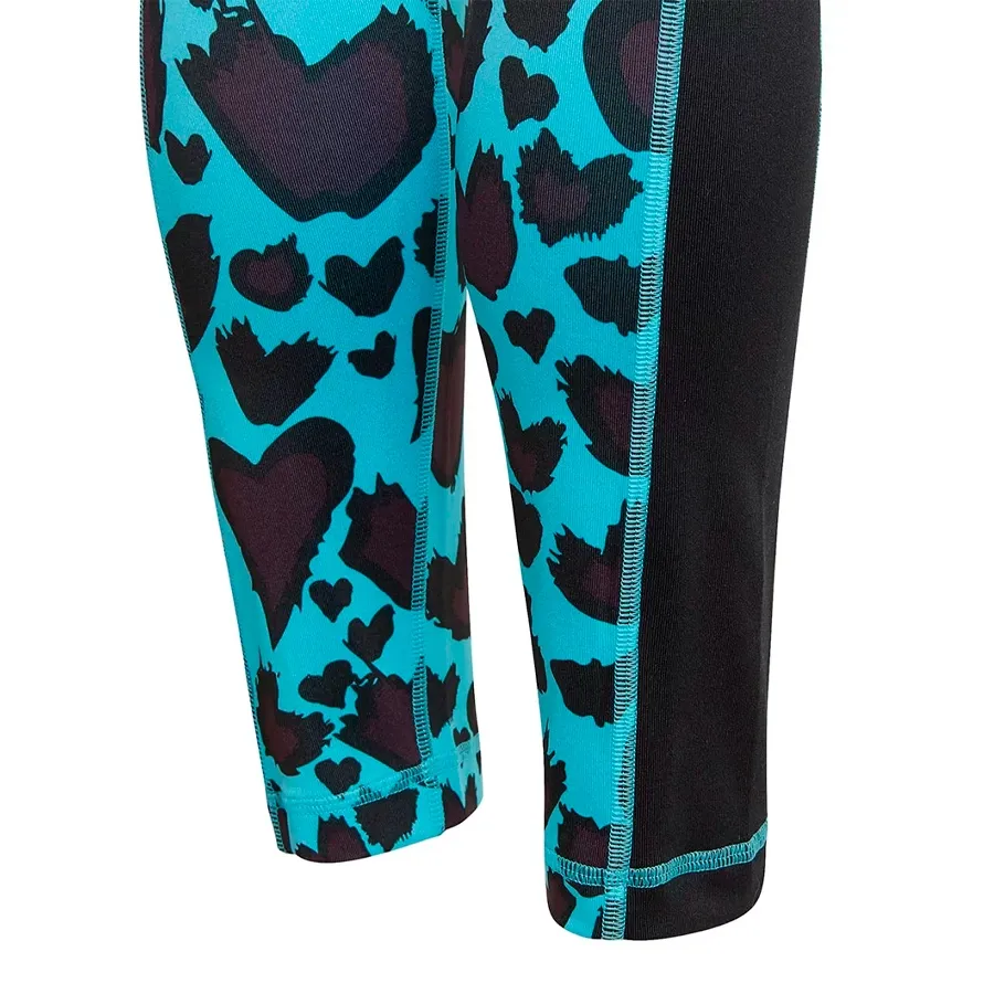 Imagen 2 de 4 de Calza adidas Aeroready-TURQUESA/NEGRO