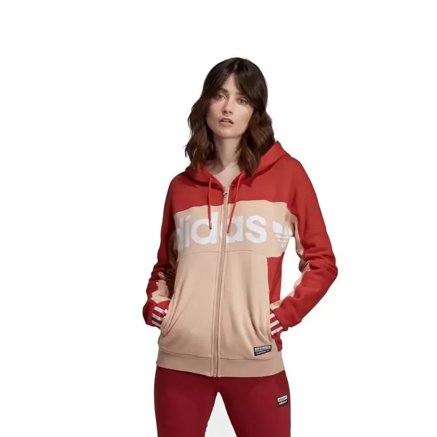 Imagen 0 de 6 de Campera adidas originals Tt Hooded-CORAL/BLANCO