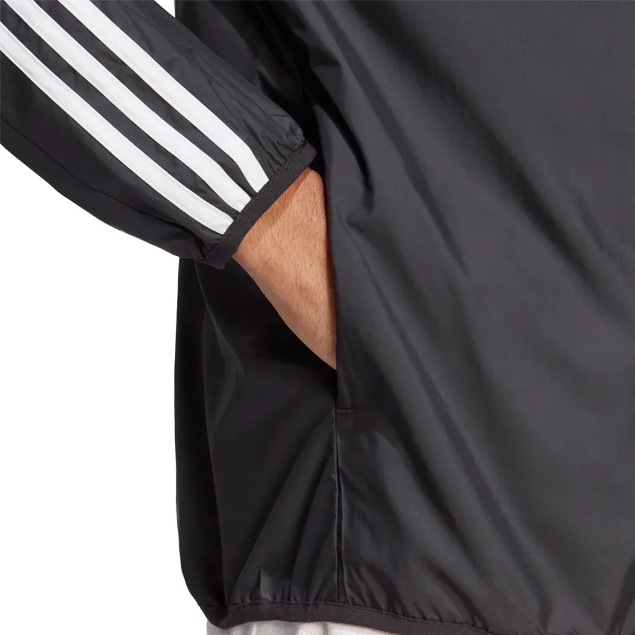 Imagen 3 de 5 de Campera adidas Rompevientos Essentials 3 Tiras-NEGRO/BLANCO