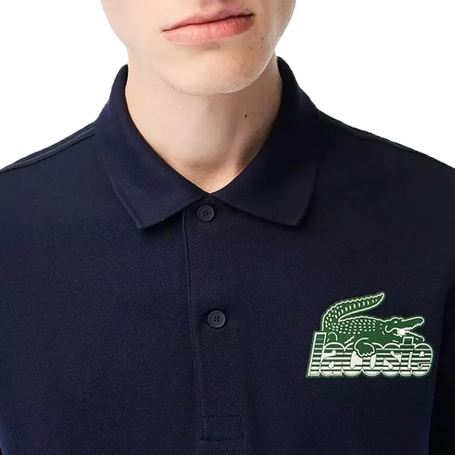 Imagen 3 de 6 de Remera Lacoste Chemise Col Bord-MARINO
