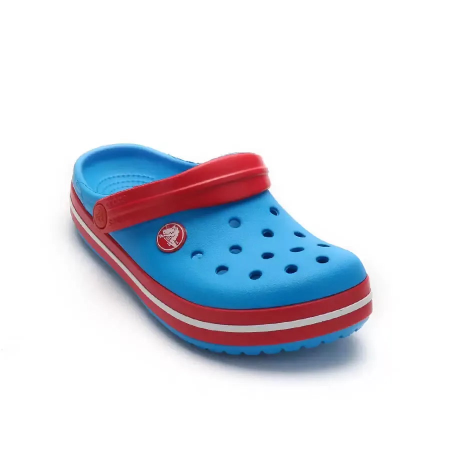 Imagen 1 de 5 de Ojotas Crocs Crocband Kids-CELESTE/ROJO