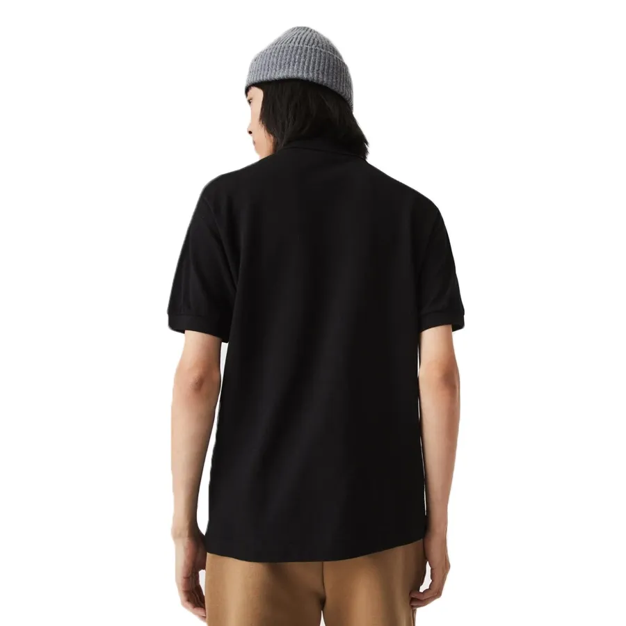 Imagen 3 de 5 de Remera Lacoste Chemise Col Bord-NEGRO