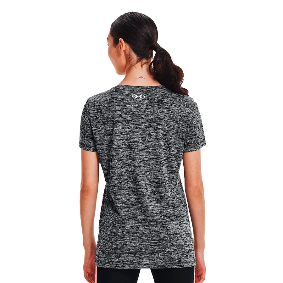 Imagen 4 de 5 de Remera Under Armour Tech Gp Twist-GRIS/ROSA