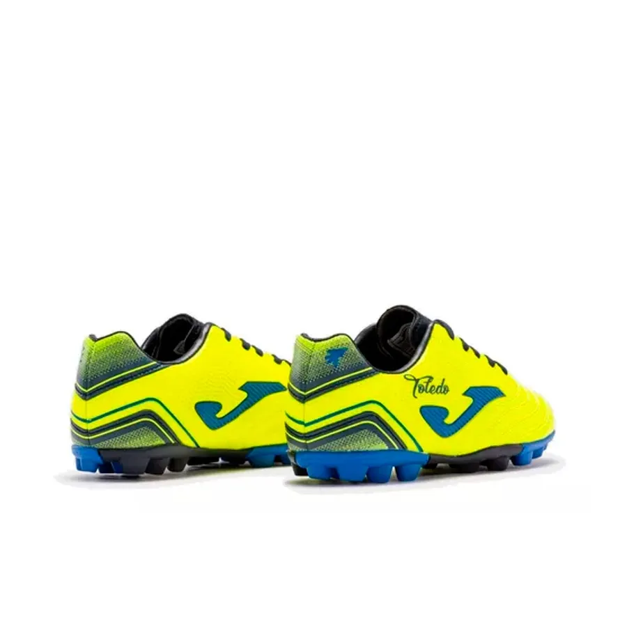 Imagen 3 de 5 de Botines Joma Toledo Campo Jr V4-AMARILLO FLUOR/AZUL/MARINO