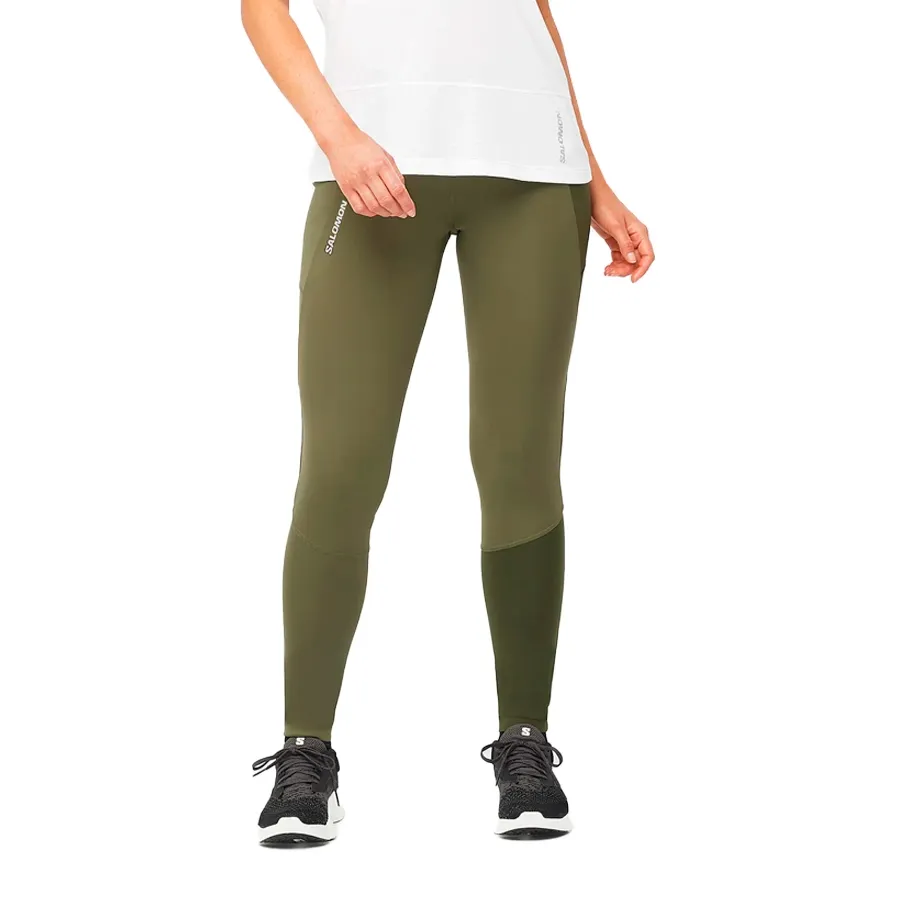 Imagen 2 de 6 de Calza Salomon Cross Run 28"-VERDE OSCURO