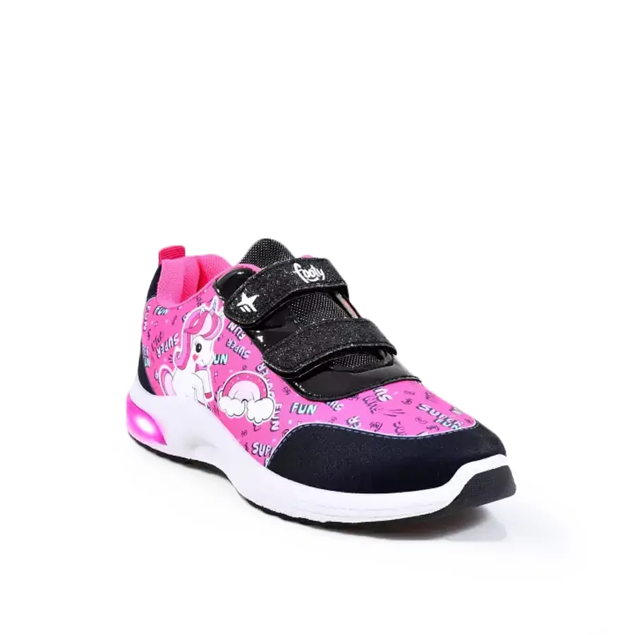 Imagen 1 de 4 de Zapatillas Footy Pop Unicornio Arcoiris-NEGRO/ROSA/BLANCO
