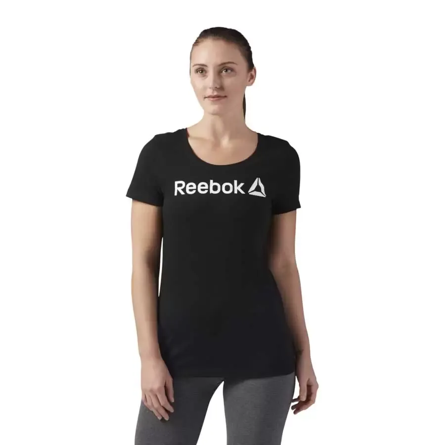 Imagen 0 de 4 de Remera Reebok Linear Read Scoop Neck-NEGRO/BLANCO
