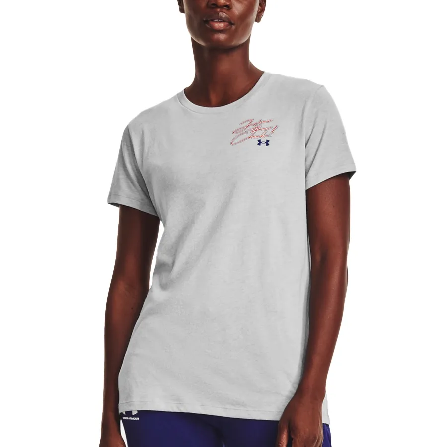 Imagen 2 de 5 de Remera Under Armour Join The Club-GRIS/ROJO