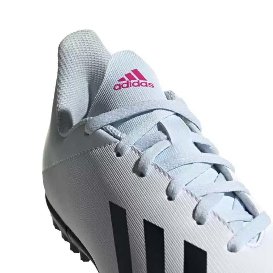 Imagen 4 de 5 de Botines adidas X 19.4 Tf J-BLANCO/CELESTE/NEGRO
