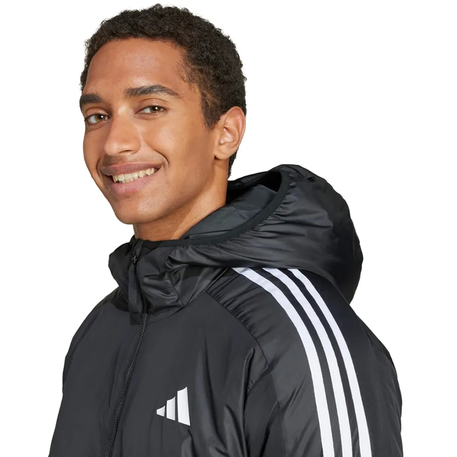 Imagen 3 de 5 de Campera adidas Essentials Tres Tiras-NEGRO/BLANCO