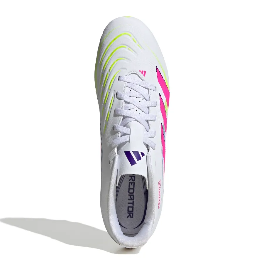Imagen 3 de 7 de Botines adidas Predator Club Fg-BLANCO/ROSA FLUOR/AMARILLO FLUOR