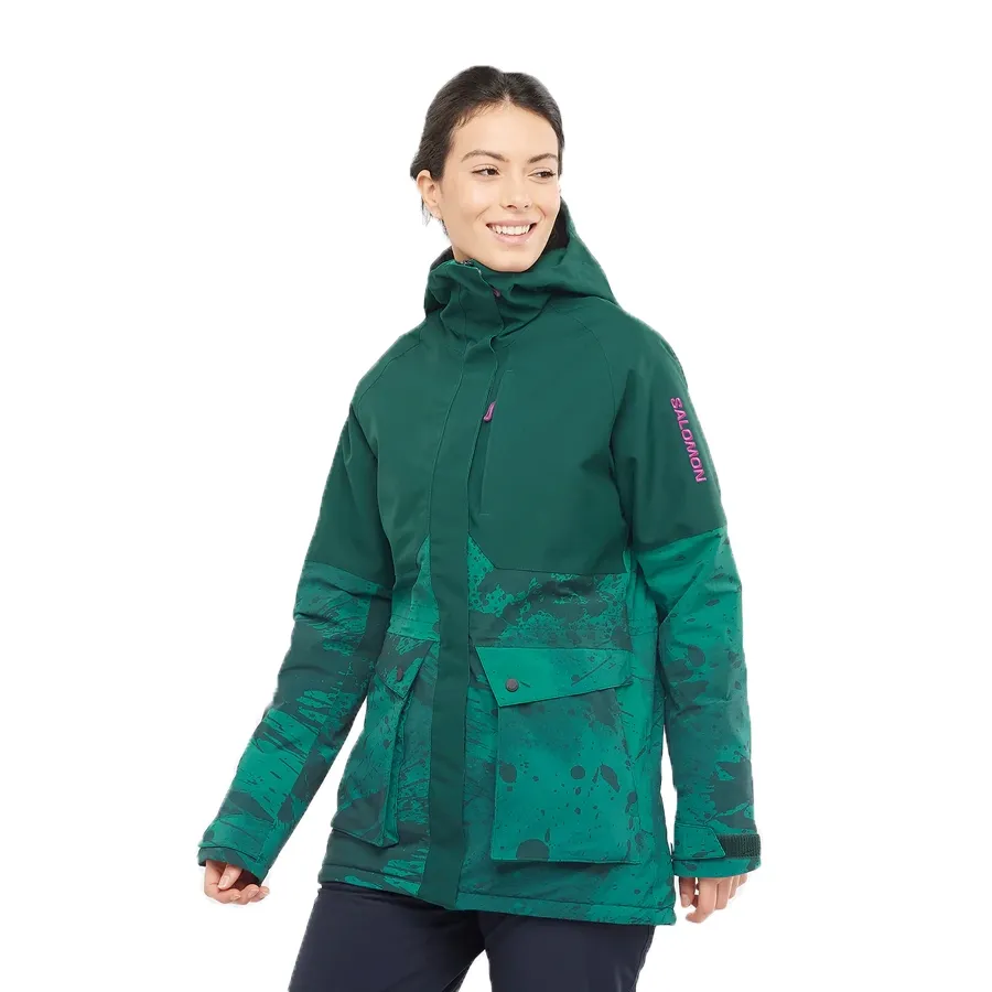 Imagen 3 de 5 de Campera Salomon Snow Rebel Jacket-VERDE/VIOLETA