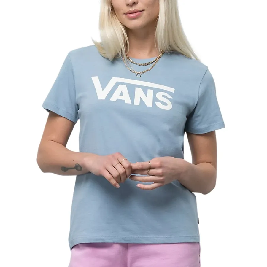 Imagen 2 de 4 de Remera Vans Flyng V Crew-CELESTE/BLANCO