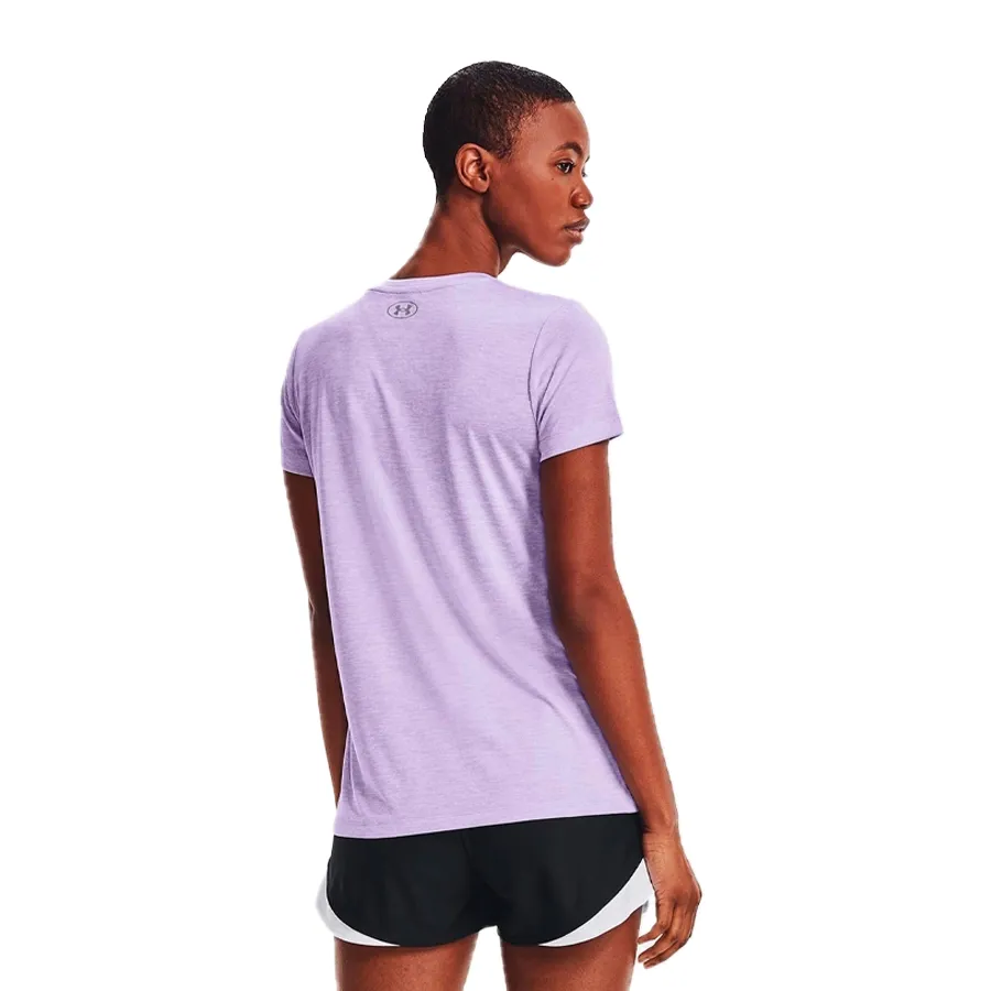 Imagen 3 de 5 de Remera Under Armour Tech Twist-LILA/BLANCO