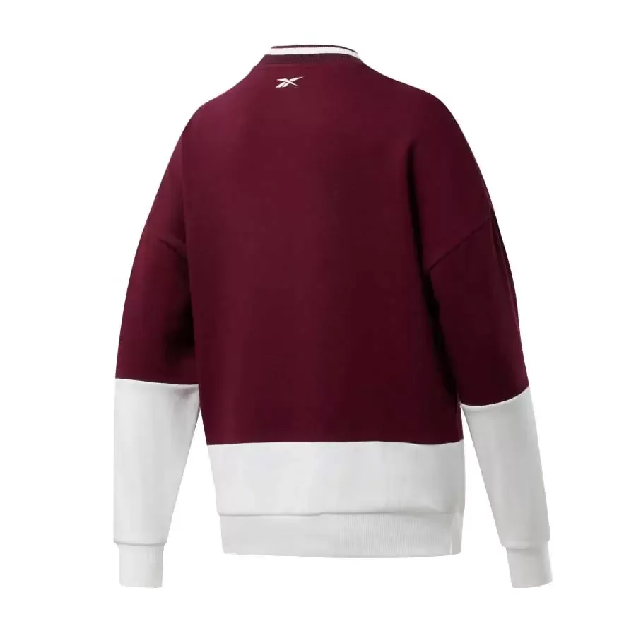 Imagen 4 de 5 de Buzo Reebok Te Linear Logo Crew-BORDO/BLANCO