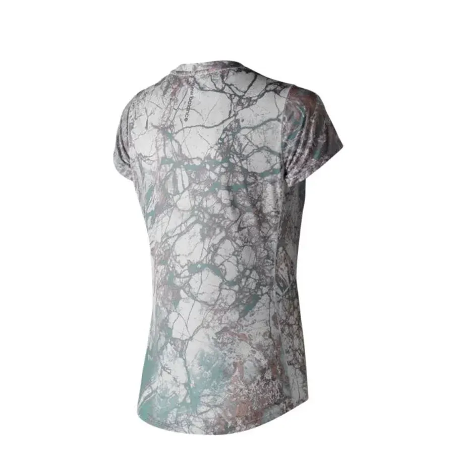 Imagen 1 de 2 de Remera New Balance Wt73129 Hpi Printed Accelerate-BLANCO/VERDE