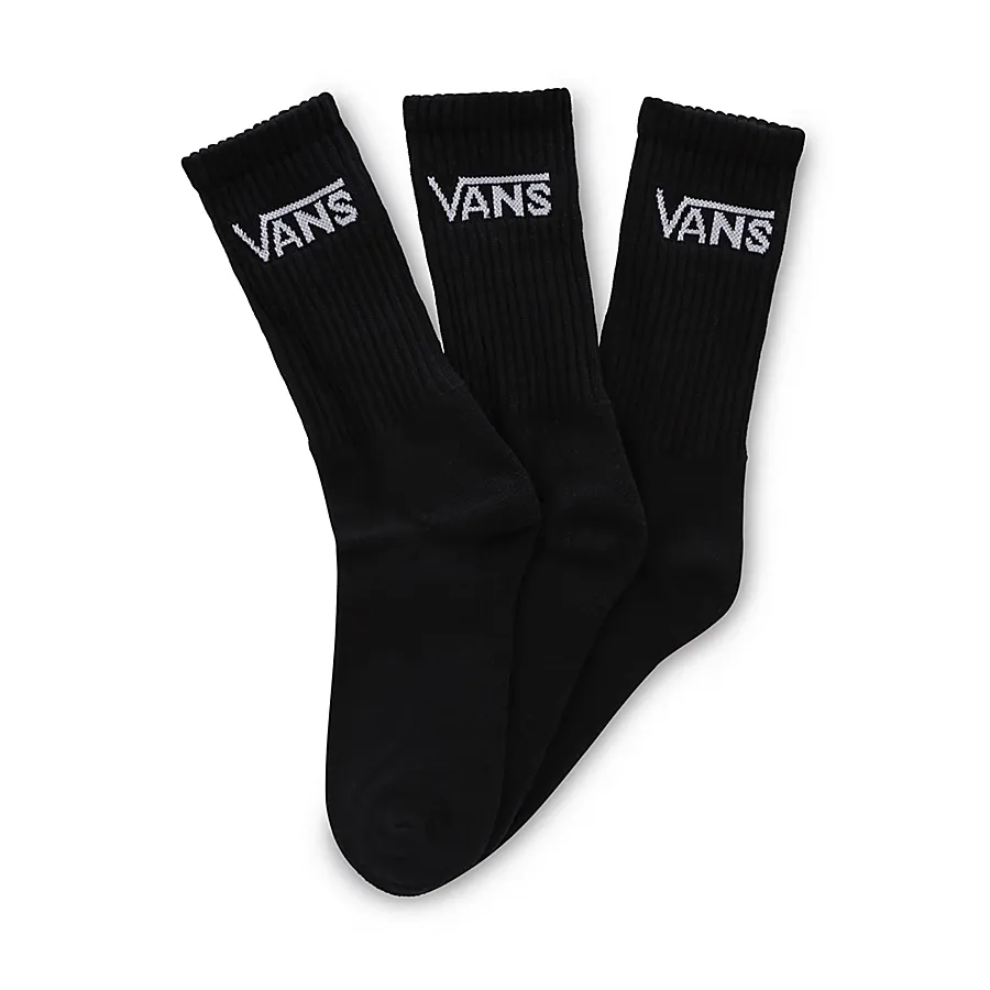 Imagen 0 de 2 de Medias Vans Classic Crew Tripack-NEGRO