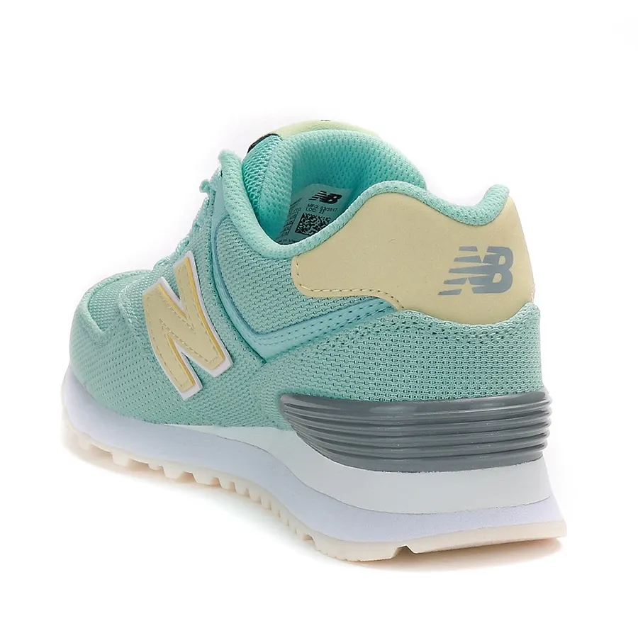 Imagen 2 de 4 de Zapatillas New Balance 574-CELESTE/GRIS/AMARILLO