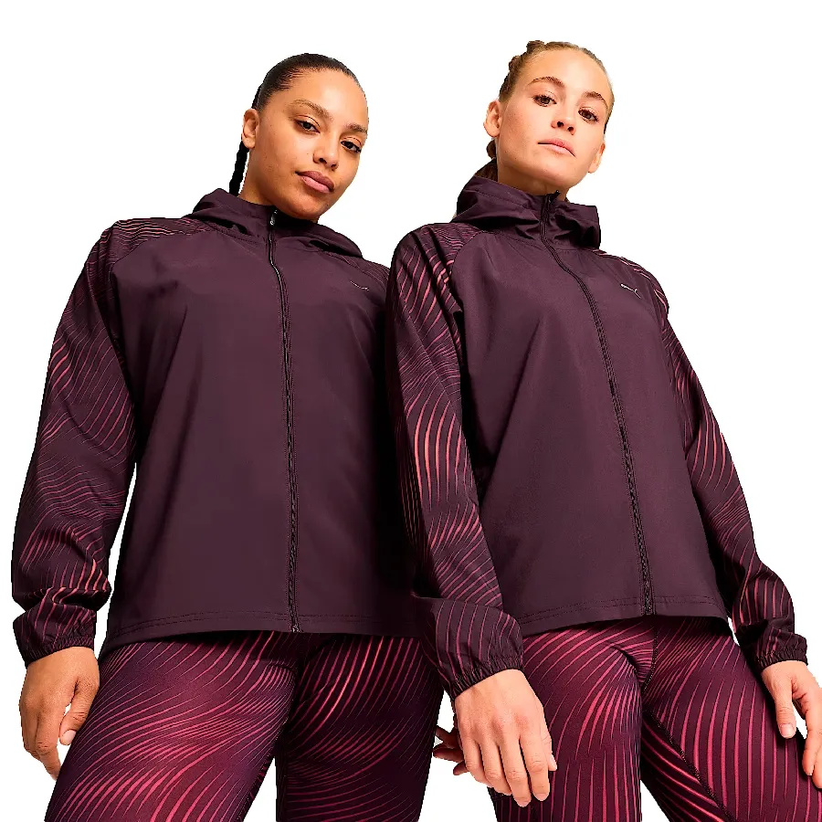 Imagen 1 de 5 de Campera Puma Running Favourite Velocity-VINO/ROSA