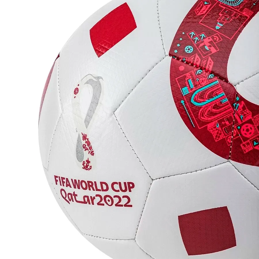 Imagen 2 de 3 de Pelota DRB Fifa Qatar 2022-BLANCO/BORDO